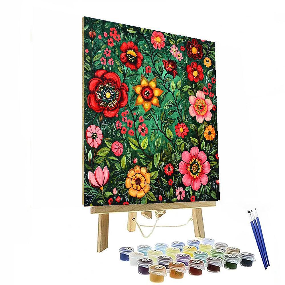 Frida Kahlo Inspired Ethereal Floral Fusion  Paint By Numbers Kits