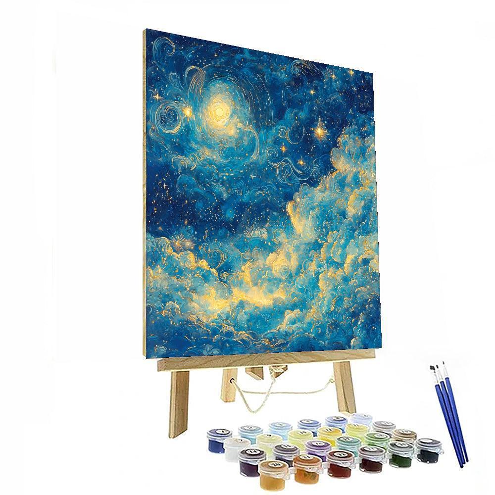 Alphonse Mucha Inspired Mystic Night  Paint By Numbers Kits