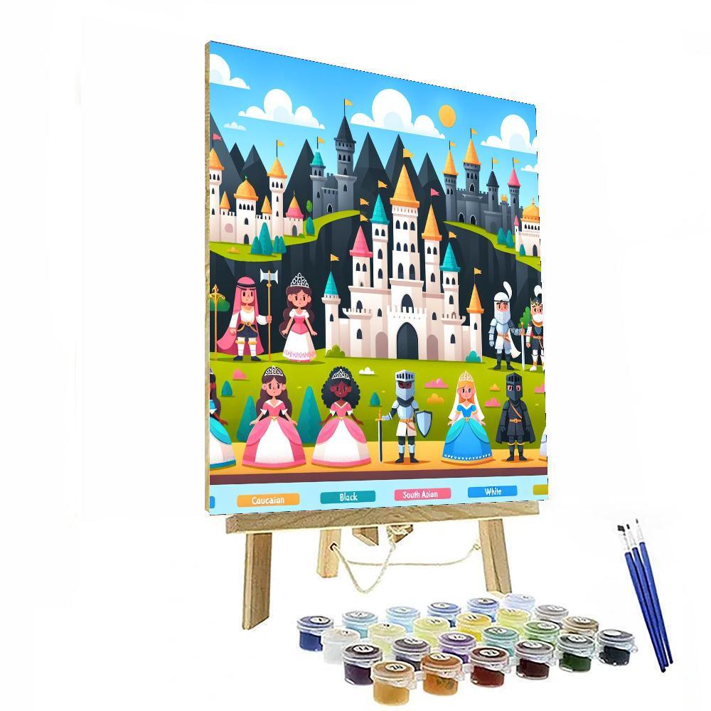 Dreamy Castle Kingdom Painting By Numbers Kit