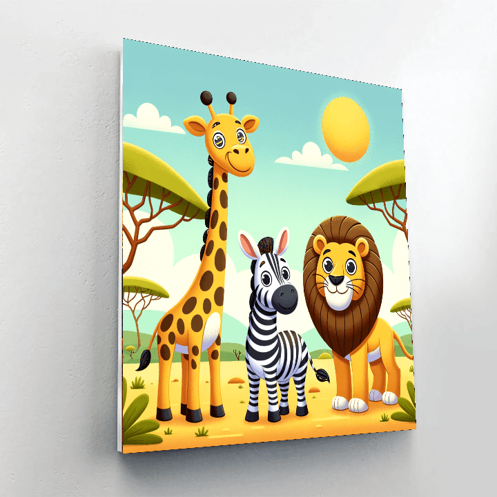 Safari Friends Paint By Number