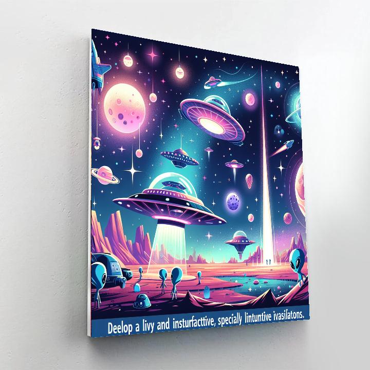 Space Invaders Galaxy DIY Paint By Numbers