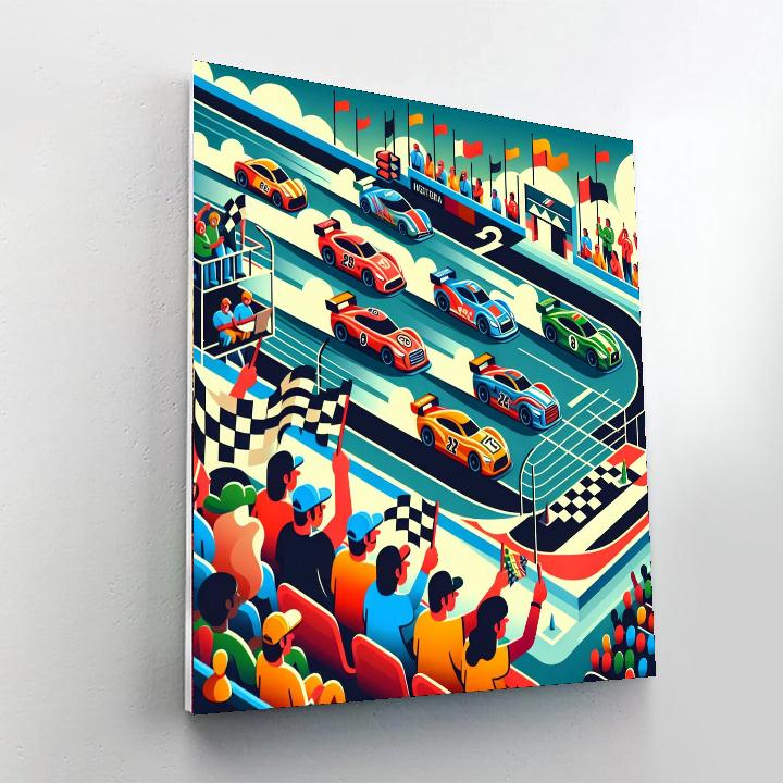 Race Car Grand Prix Painting By Numbers Kit