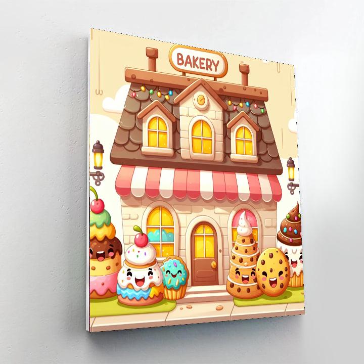 Cheerful Bakery Paint By Numbers