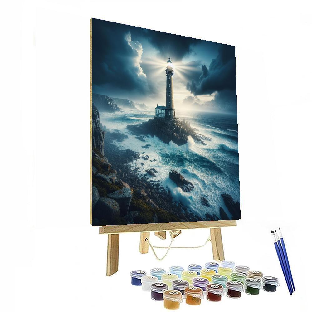 Majestic Lighthouse View Painting By Numbers Kit