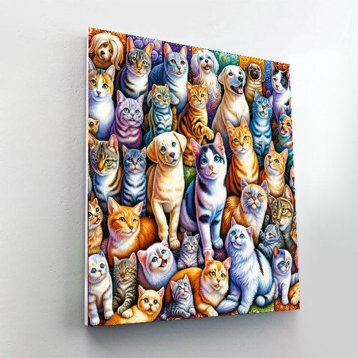 Playful Paws And Claws Painting Number Kit