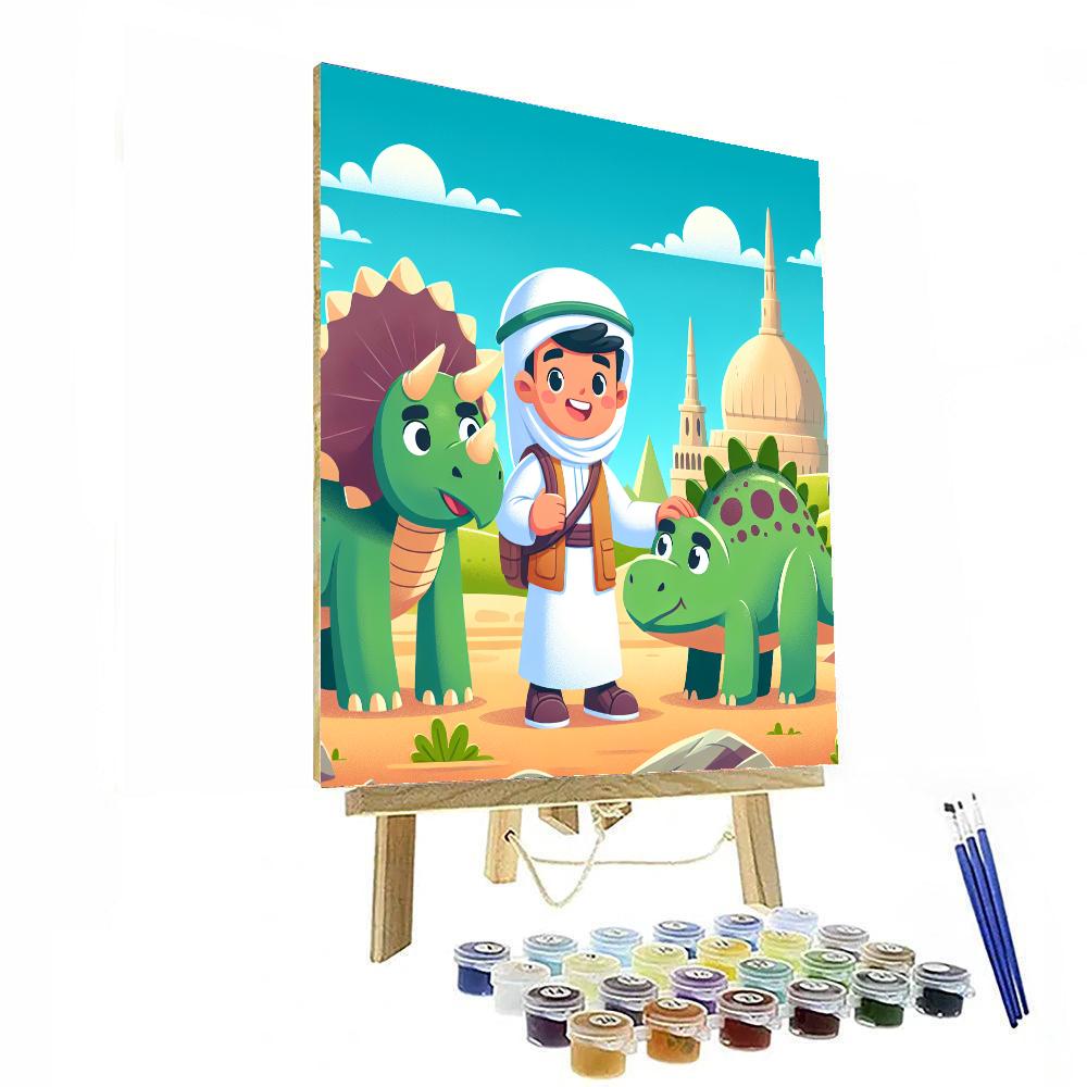 Dinosaur World Expedition Number Painting