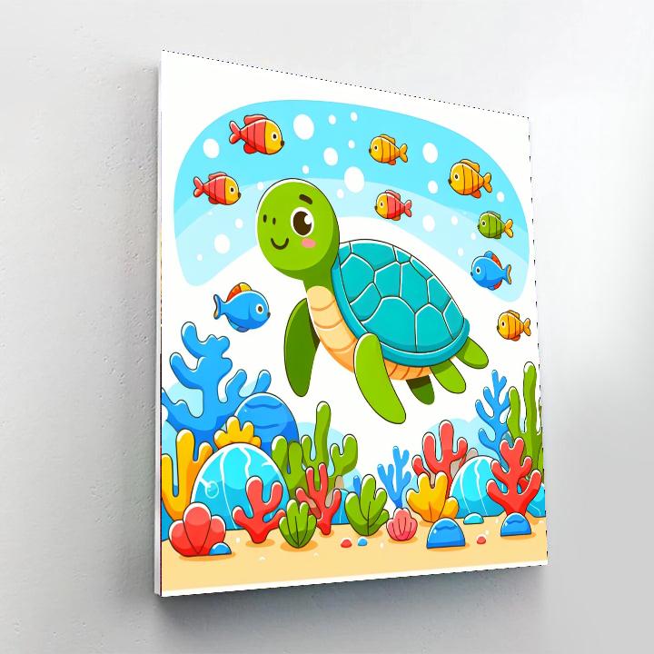 Sea Turtle Ocean Adventure Paint By Numbers Kits