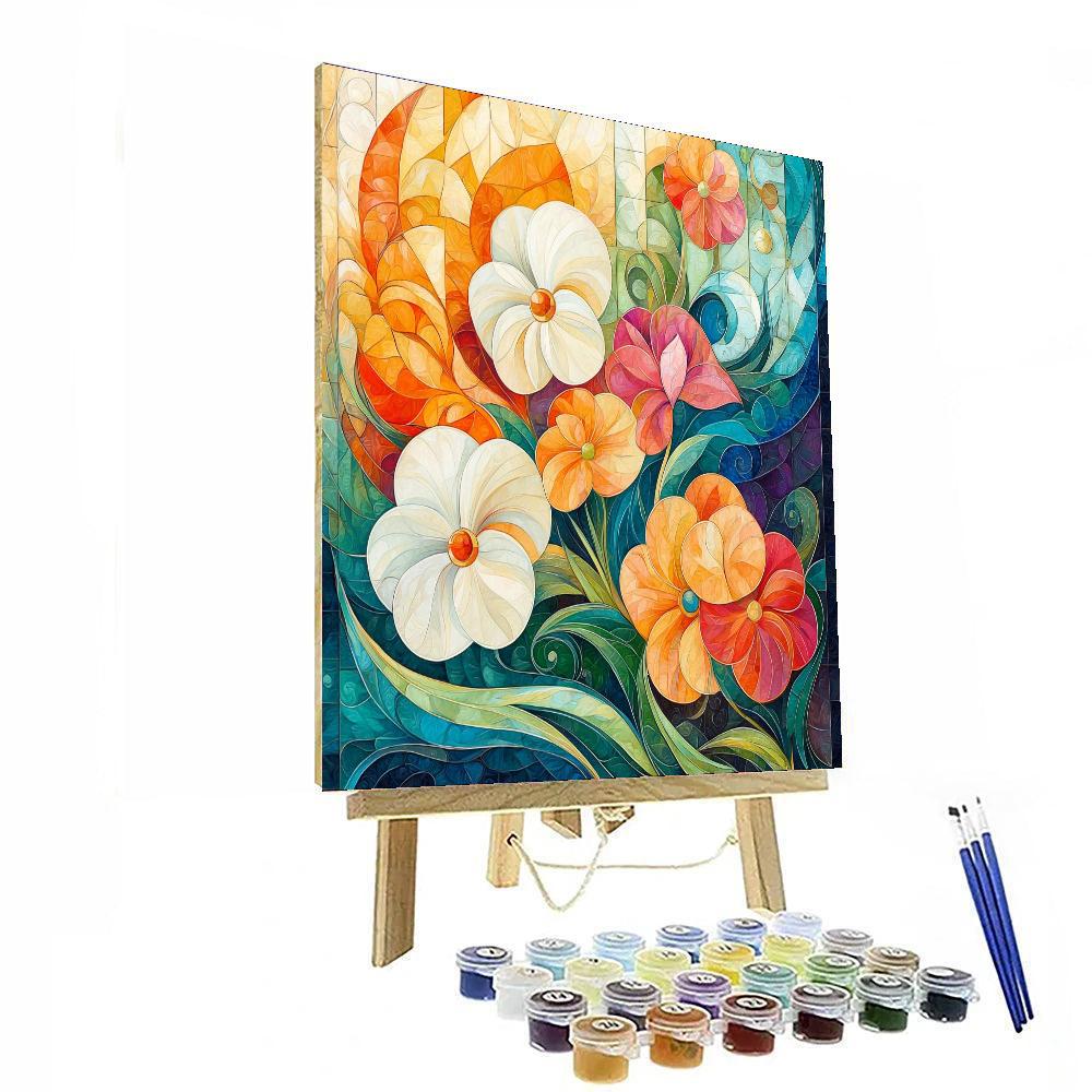 Alphonse Mucha Inspired Vibrations Of Joy  Paint By Number