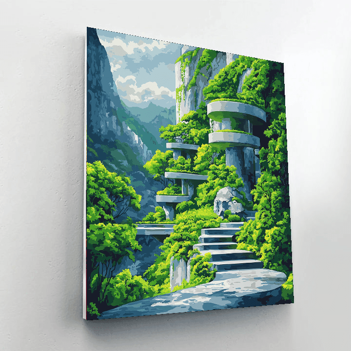 Gaudi Inspired Futuristic Nature Oasis Paint By Numbers Kits