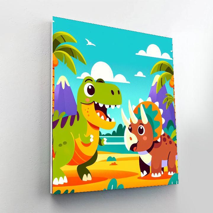Dinosaur Jungle Expedition DIY Paint By Numbers