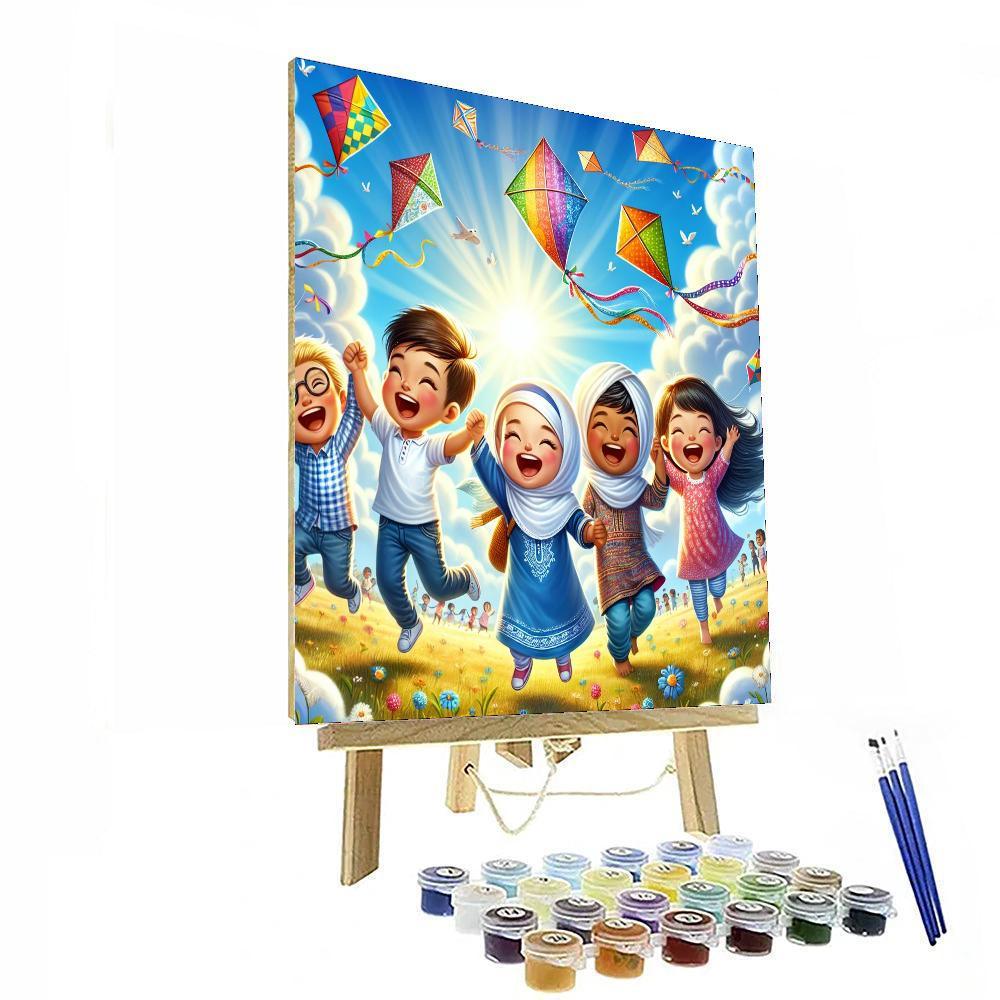 Kite Flying In The Park Paint By Number