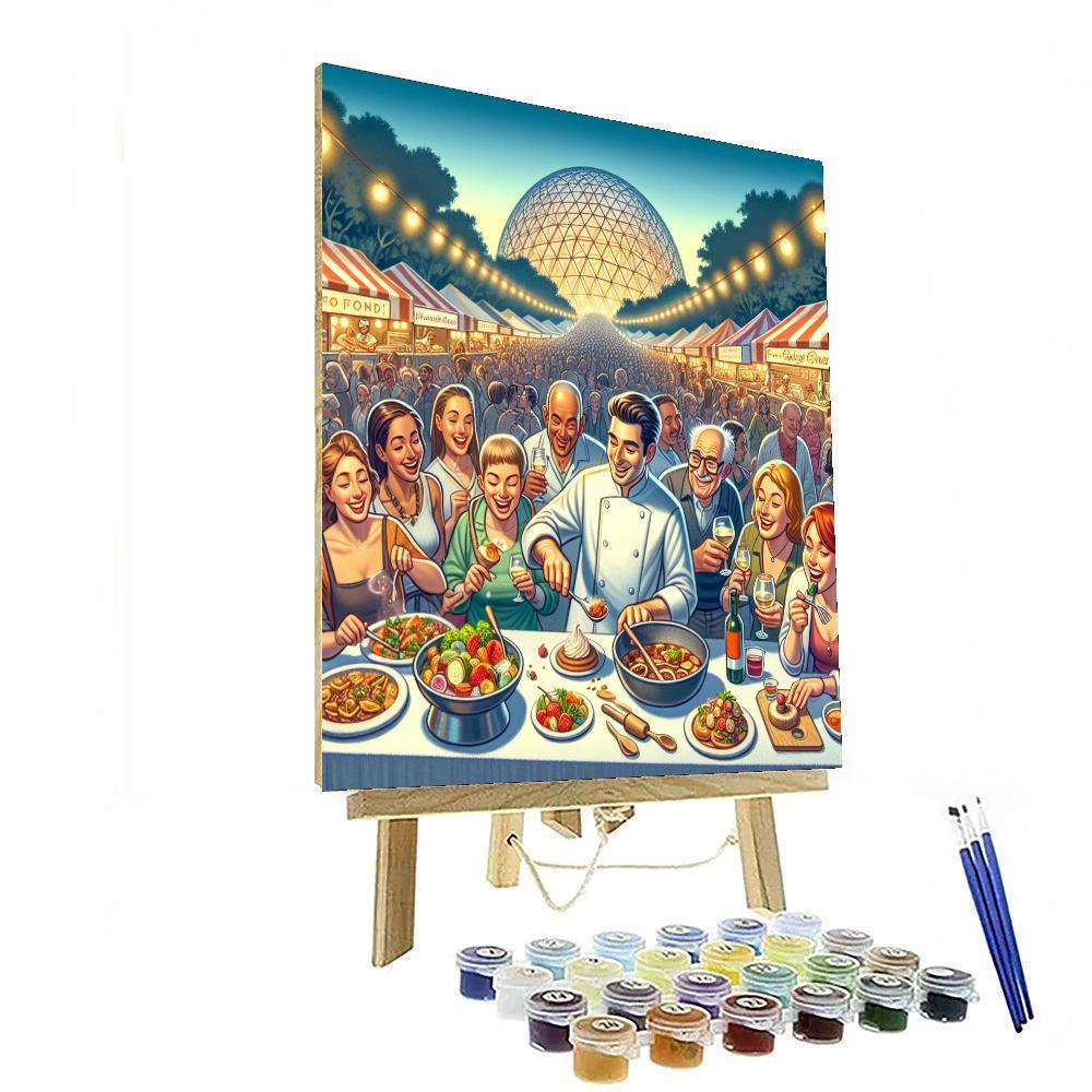 Epcot International Food & Wine Festival - Florida, Usa Numbered Painting Kits
