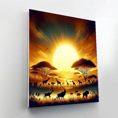 Majestic Savannah Sunrise Paint By Numbers Art