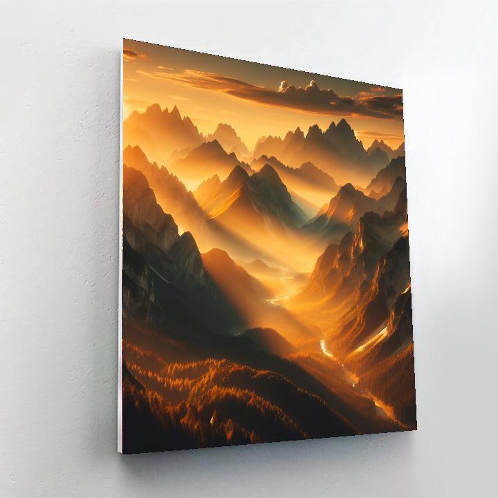 Mythic Mountain Panorama Paint By Numbers Art