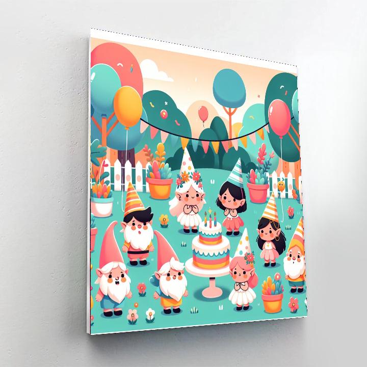 Garden Party Celebration Number Painting