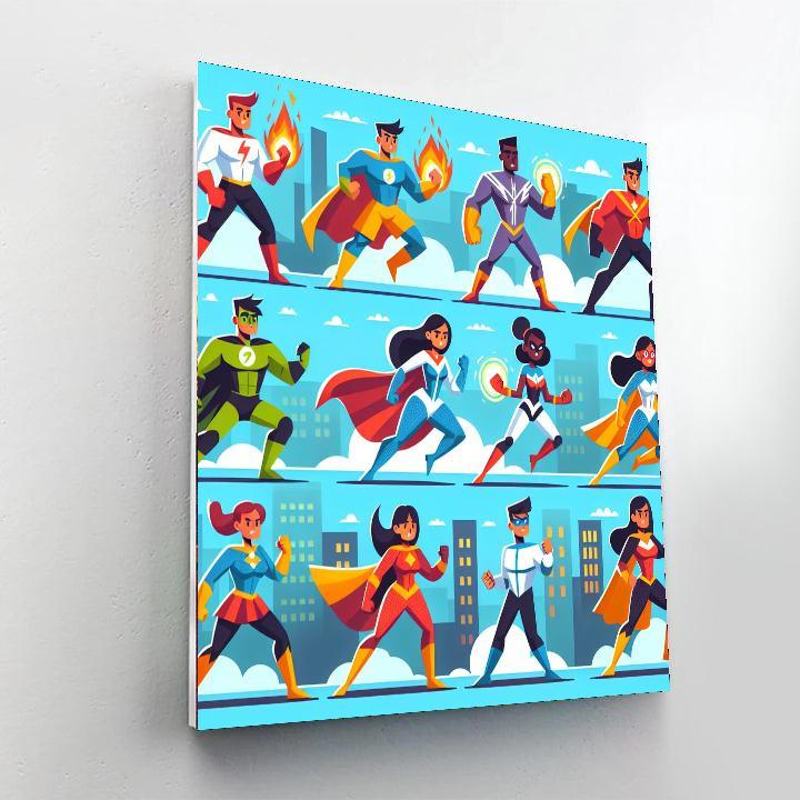 Creative Superheroes Numbered Painting Kits
