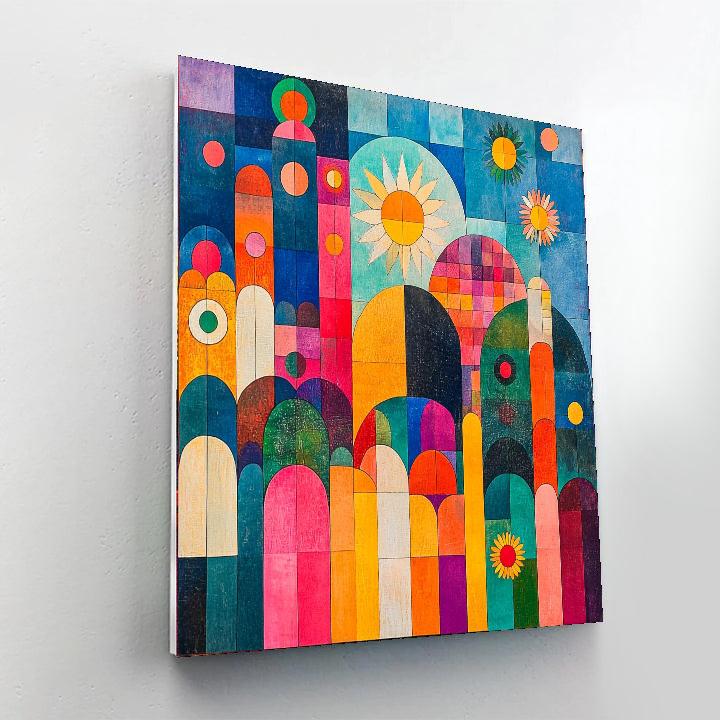 Paul Klee Inspired Playful Geometries  Painting Number Kit