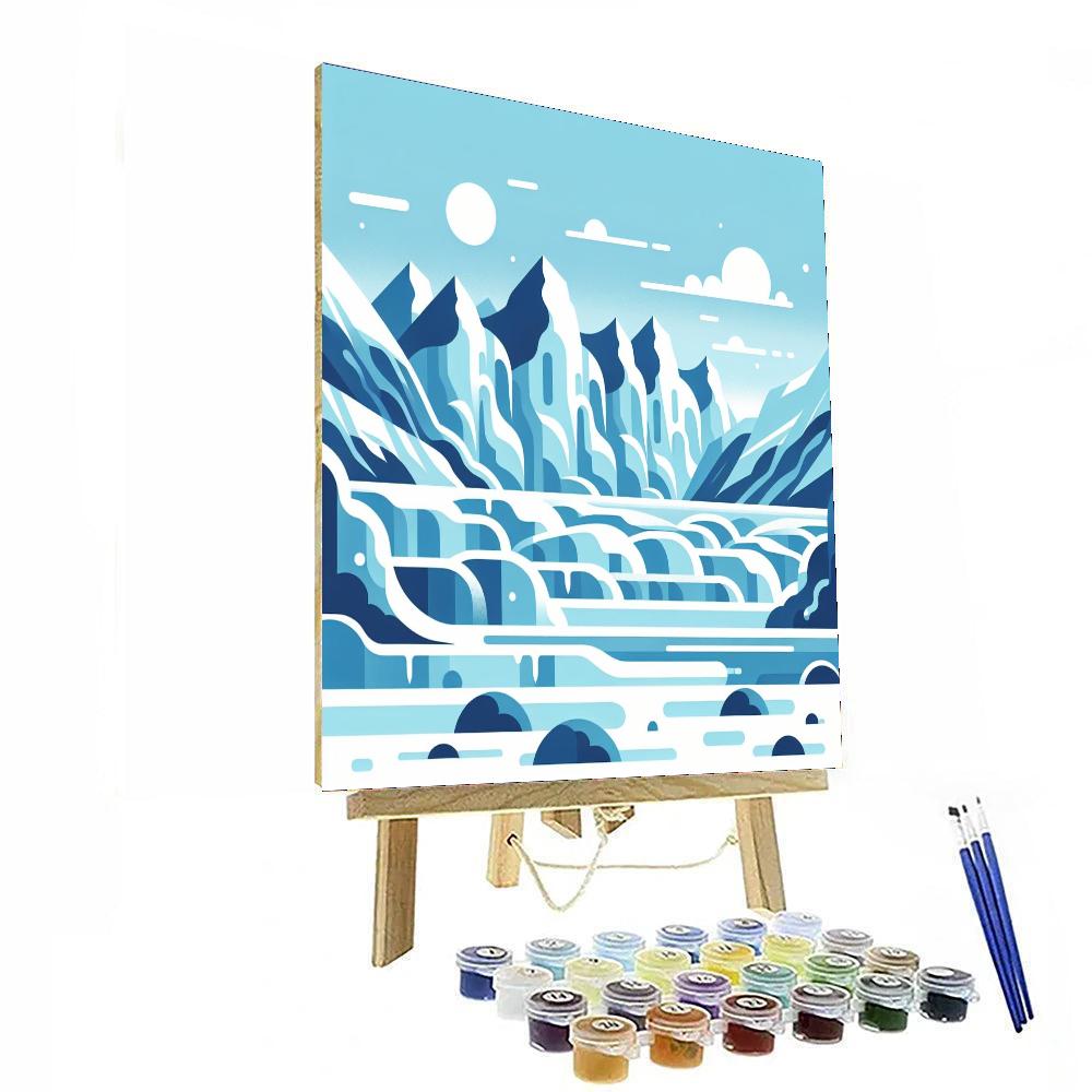 Glimmering Glaciers Painting By Numbers Kit