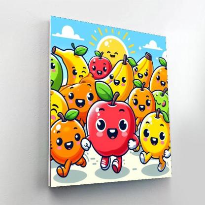 Charming Fruit Parade Number Painting