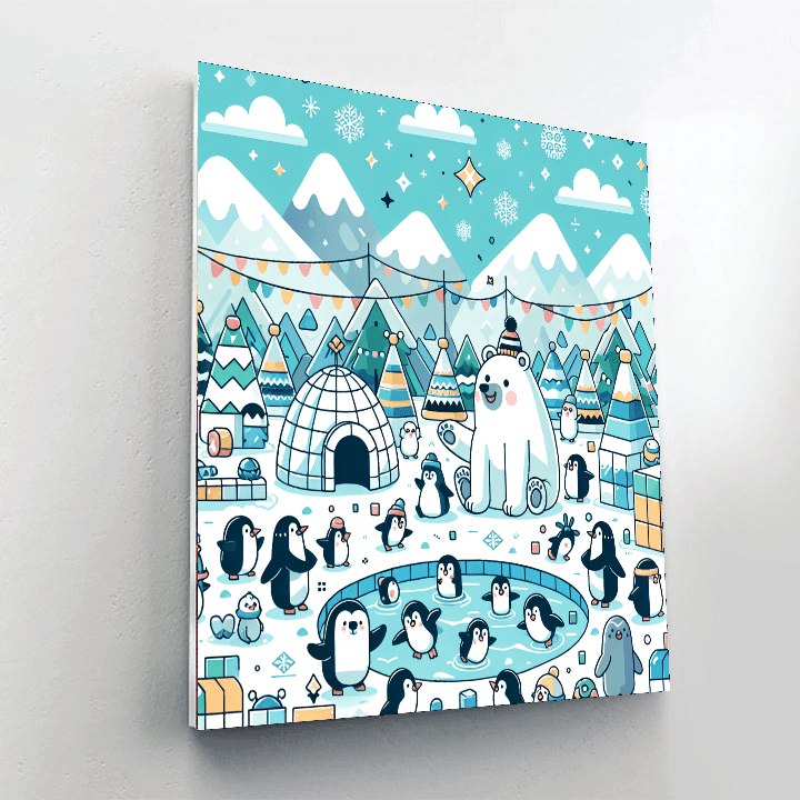 Arctic Ice Festival Number Painting