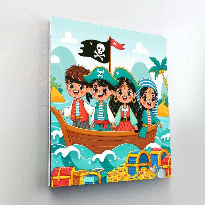 Adventurous Young Pirates Numbered Painting Kits