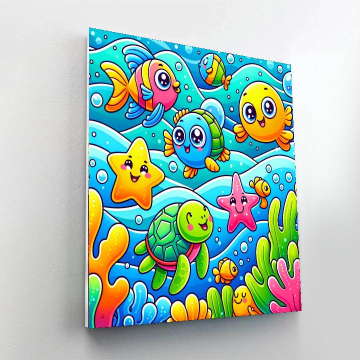 Vibrant Underwater Friends Paint By Numbers