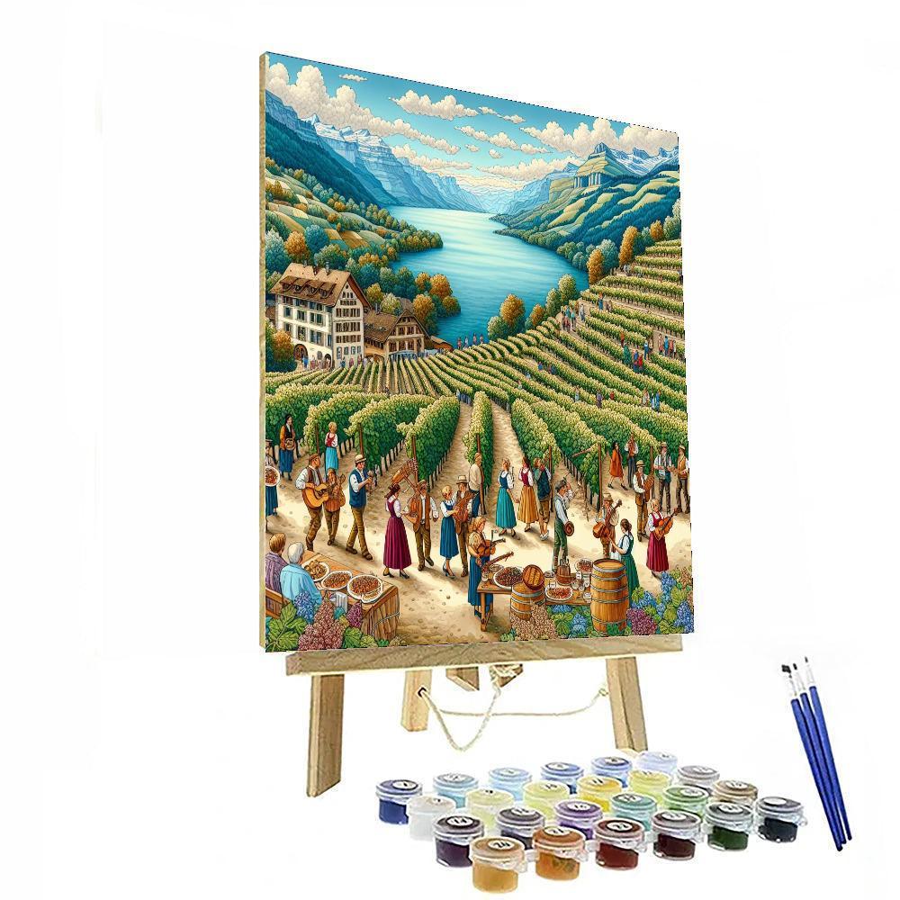 Lavaux Vineyard Terraces Festival - Switzerland Numbered Painting Kits