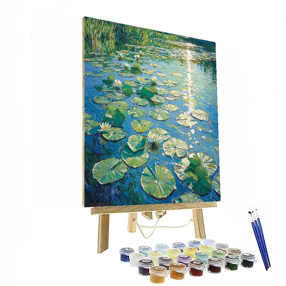Paul Cézanne Inspired Radiant Water Lilies  Paint By Numbers Art