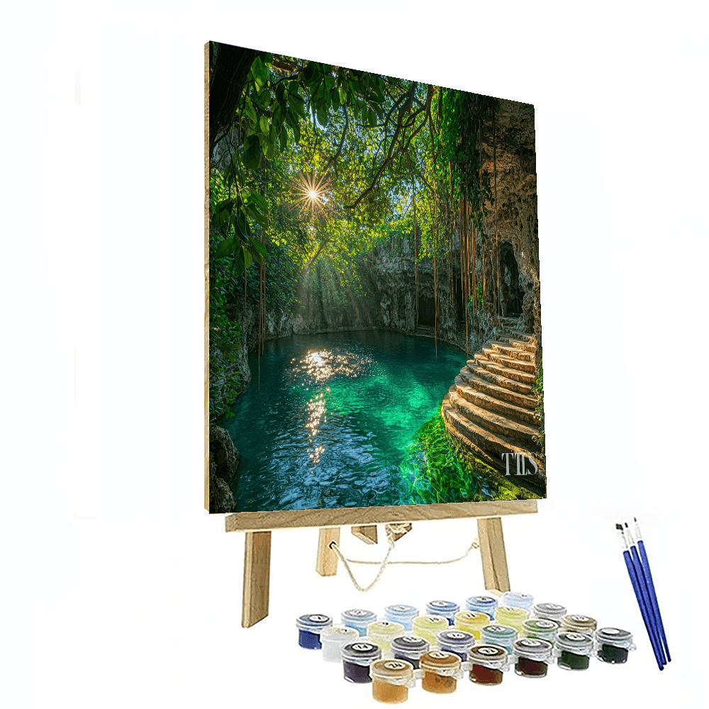 Cenote Ik Kil - Yucatan Number Painting