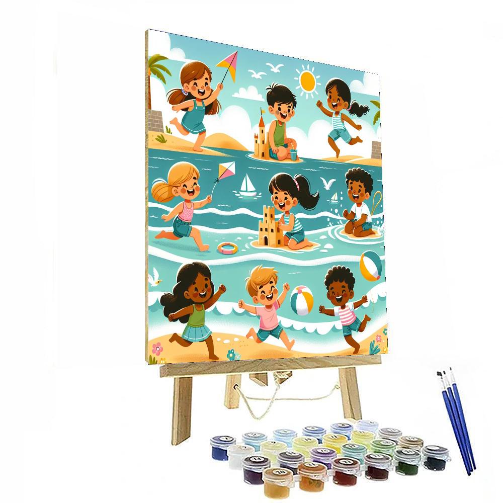 Cheerful Beach Bash Painting By Numbers Kit