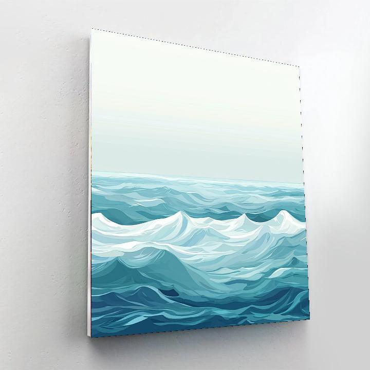 Leonardo Da Vinci Inspired Infinite Ocean Waves  Paint By Numbers Kits
