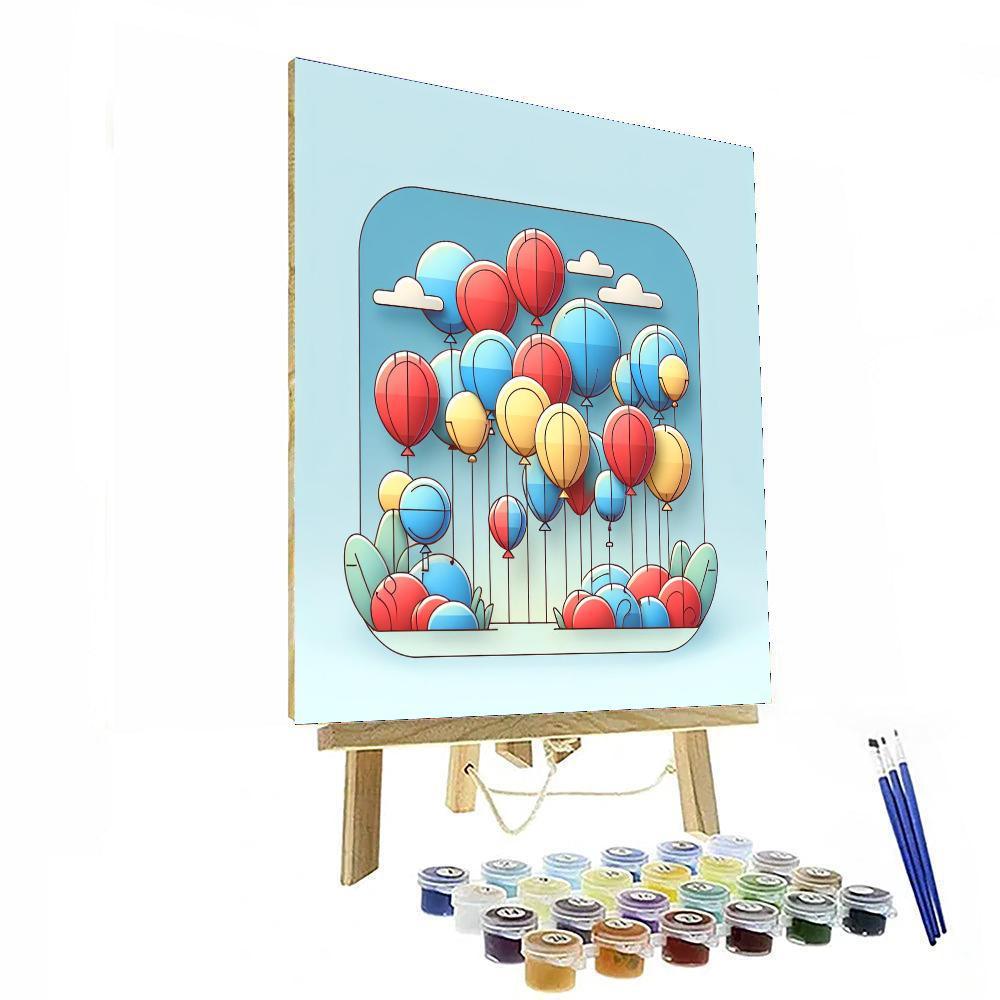 Bouncy Balloon Bonanza Paint By Color