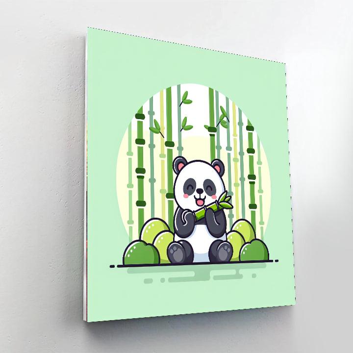 Panda's Bamboo Banquet Numbered Painting Kits