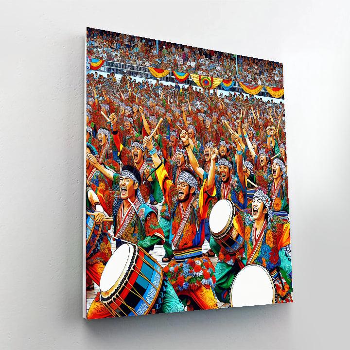Okinawa Eisa Festival - Okinawa Numbered Painting Kits