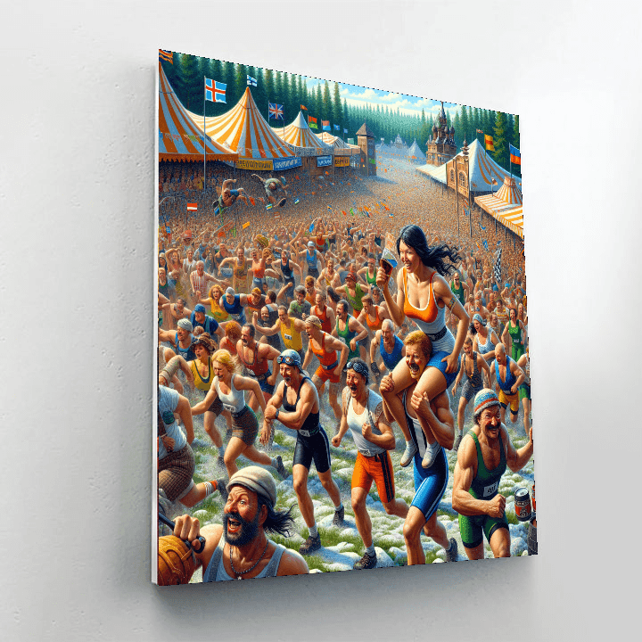 Wife Carrying World Championship Painting By Numbers Kit