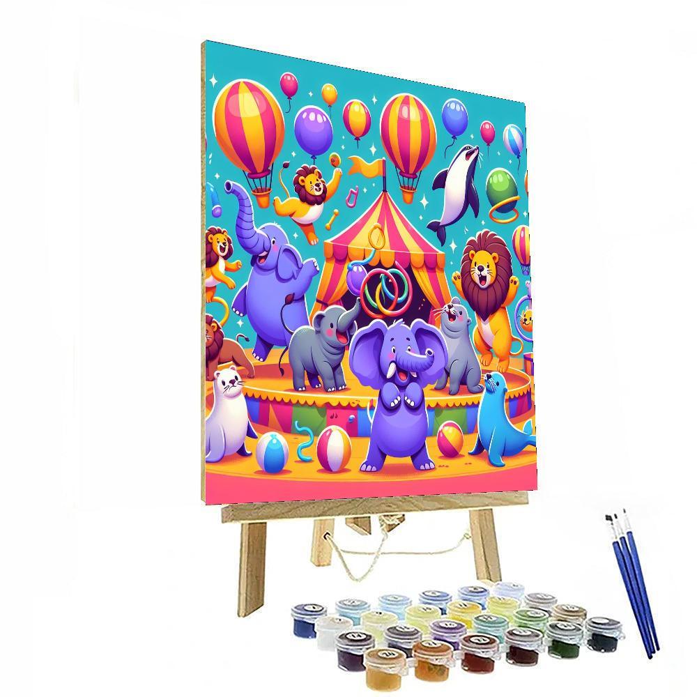 Funky Circus Animals Paint By Numbers Kits