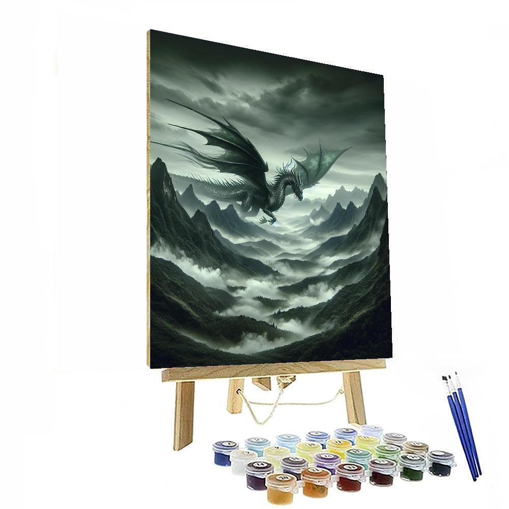 Dragon's Mystic Flight Paint By Number