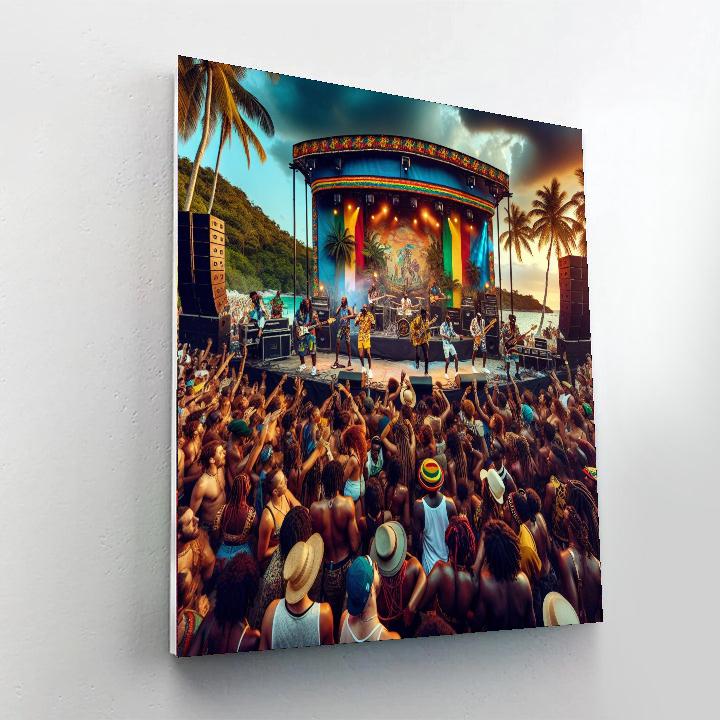 Negril Reggae Festival Number Painting