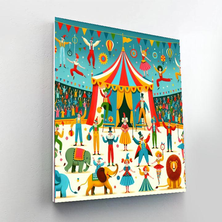 Colorful Circus Fun Painting Number Kit