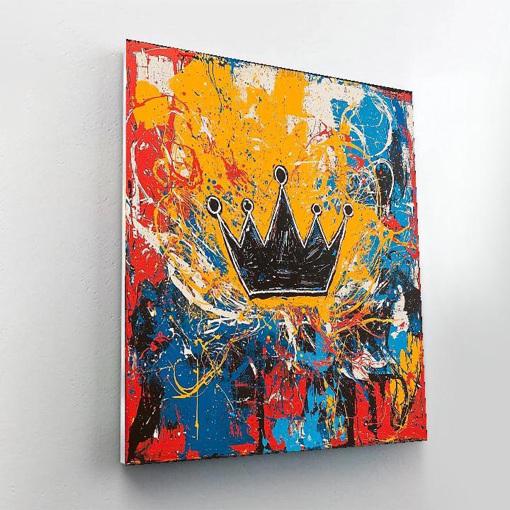Jean-Michel Basquiat Inspired Crown Of Struggles  Numbered Painting Kits