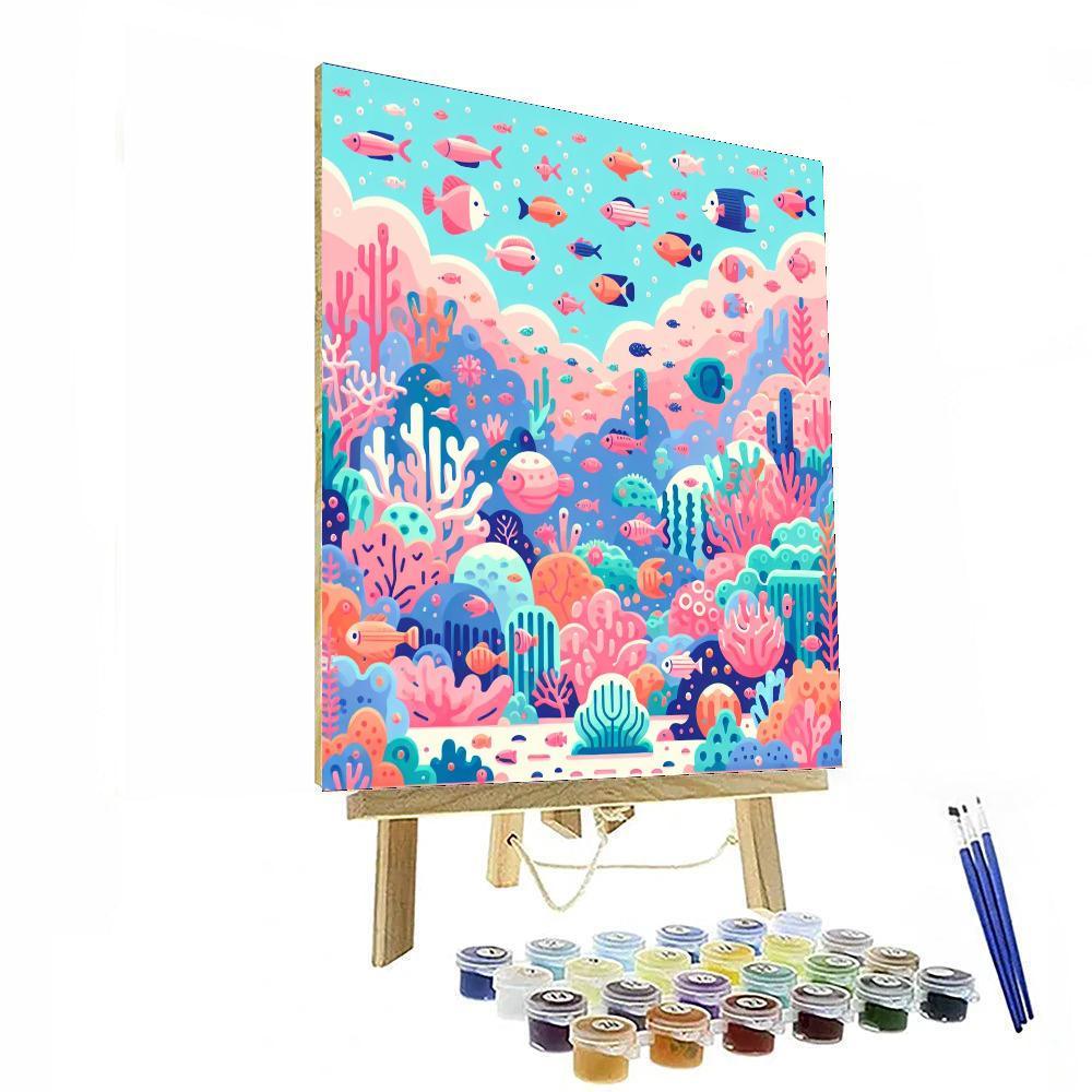 Colorful Coral Reef Excursion Paint By Number