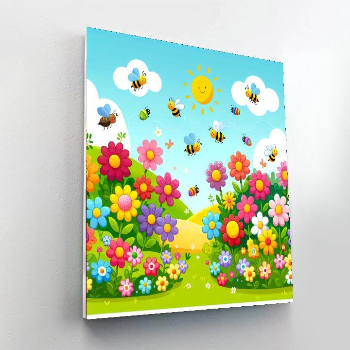 Colorful Flower Power Painting By Numbers Kit