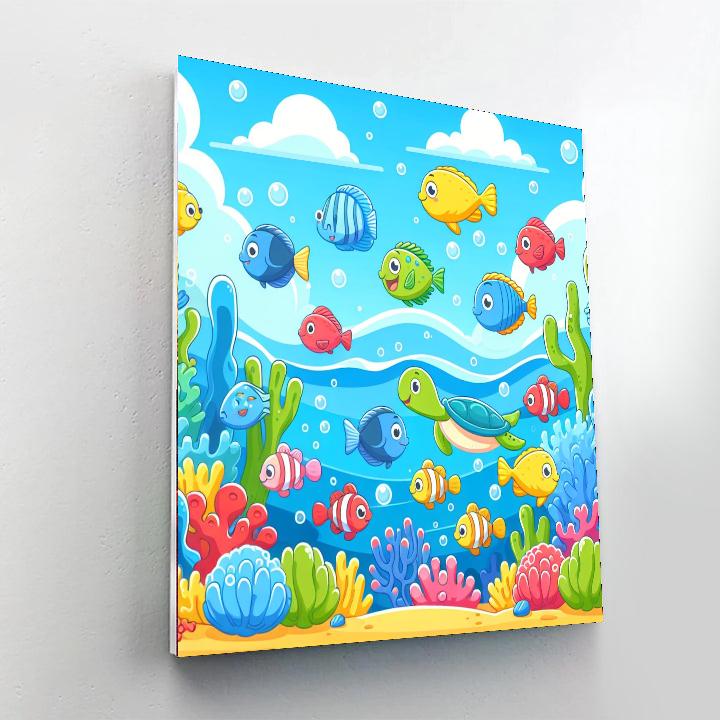 Cheerful Underwater Scene DIY Paint By Numbers