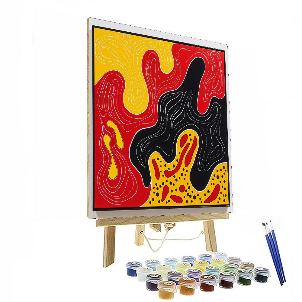 Yayoi Kusama Inspired The Flow Of Colors  DIY Paint By Numbers