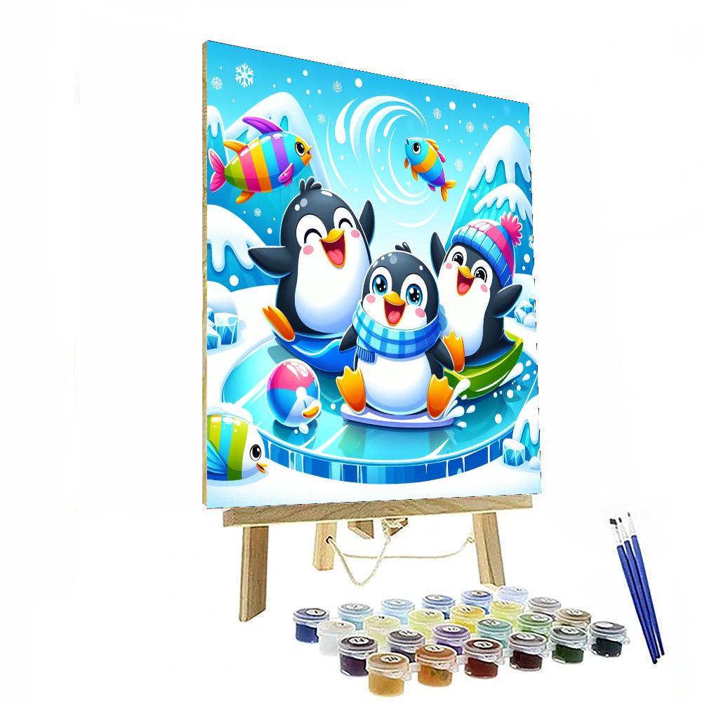 Joyful Journey With Penguins Paint By Numbers Kits