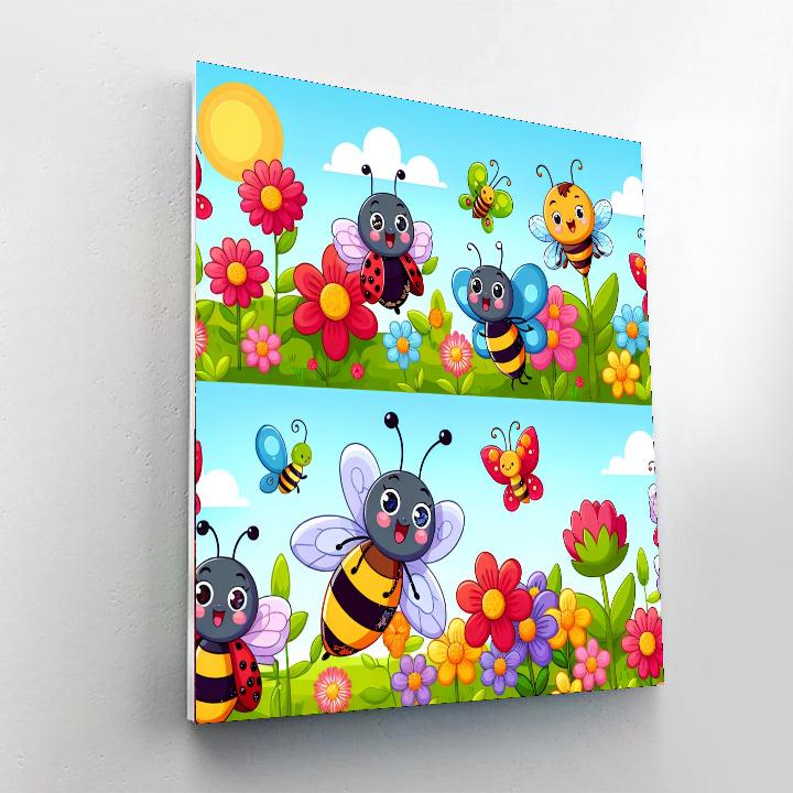 Colorful Bug Adventure Paint By Numbers