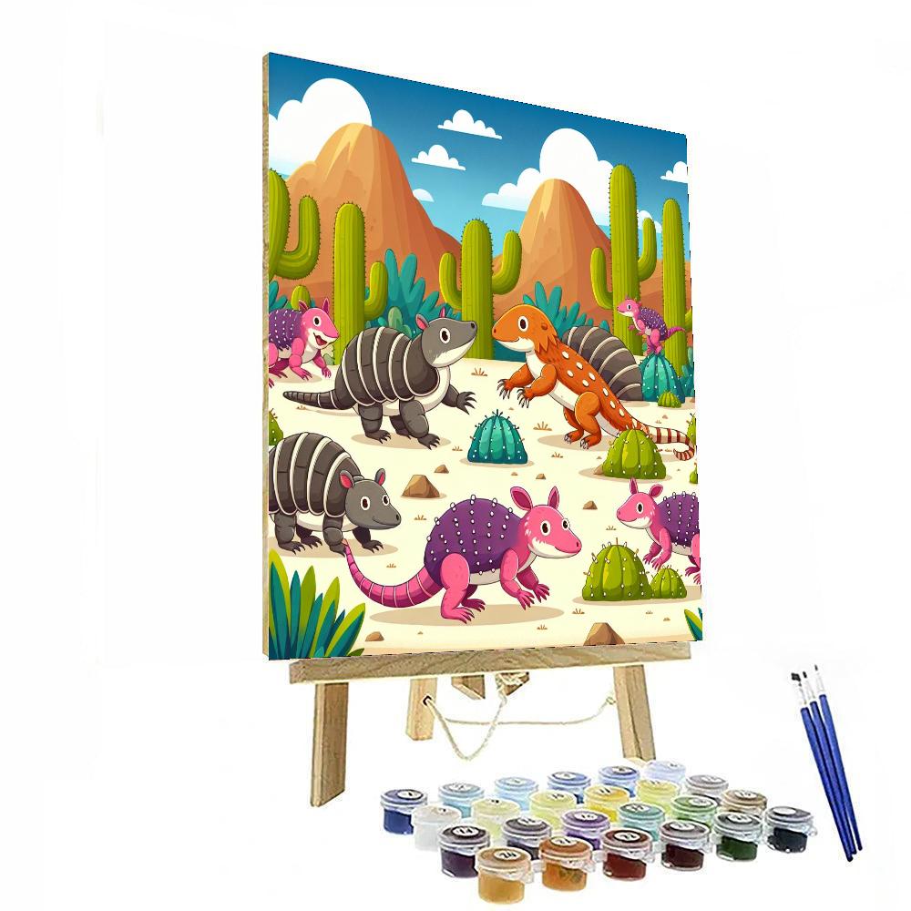 Cactus Critter Reunion Number Painting