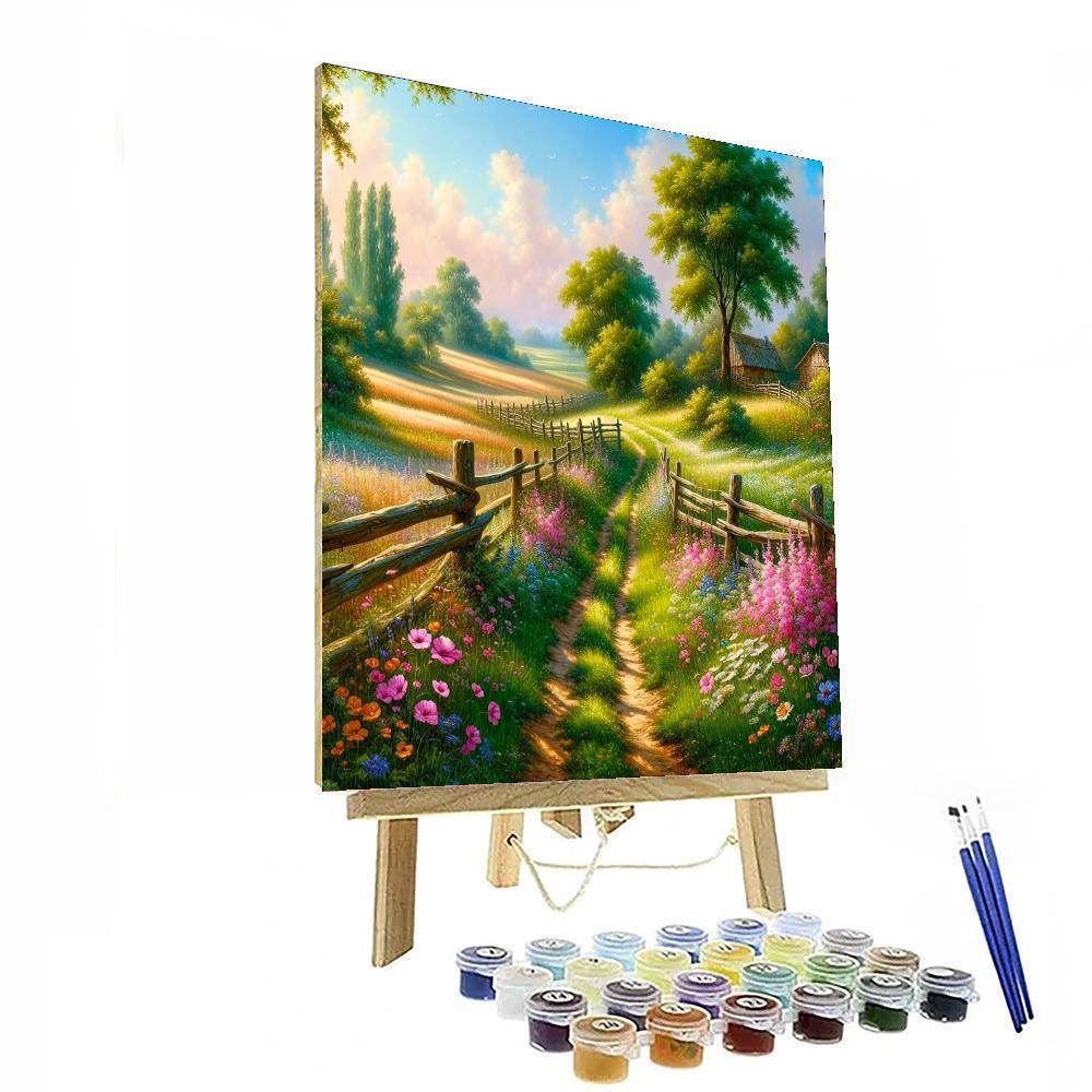 Romantic Countryside Path Numbered Painting Kits