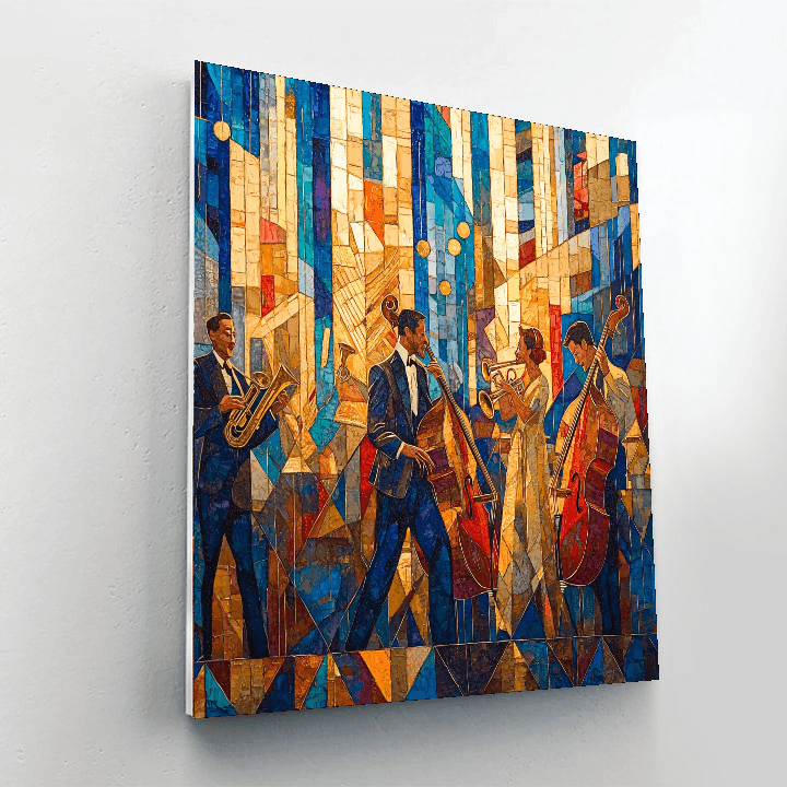 Art Deco Inspired Jazz Age Groove  Paint By Numbers Art