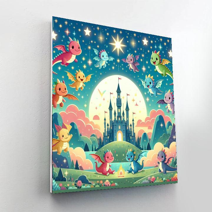 Magical Adventure With Dragons Paint By Numbers Kits
